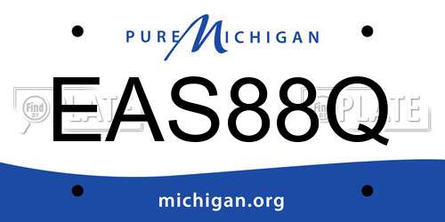 EAS88Q Michigan License Plate