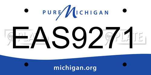 EAS9271 Michigan License Plate