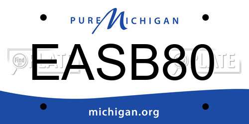 EASB80 Michigan License Plate