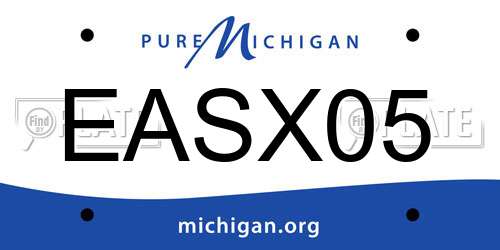 EASX05 Michigan License Plate