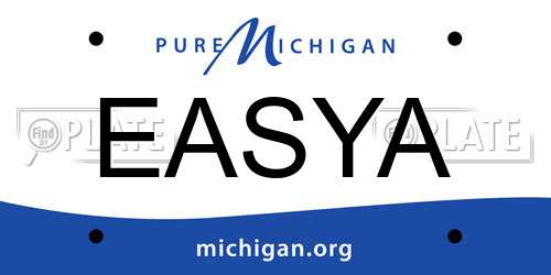EASYA Michigan License Plate