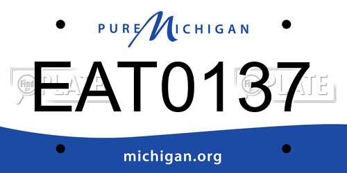 EAT0137 Michigan License Plate