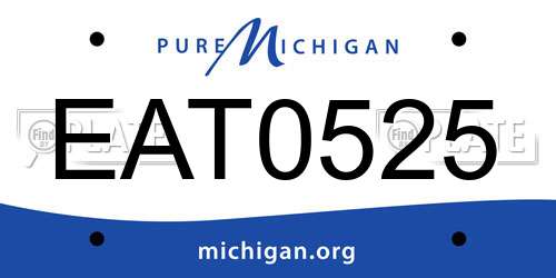 EAT0525 Michigan License Plate