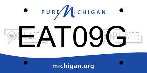 EAT09G Michigan License Plate
