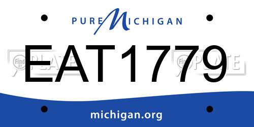 EAT1779 Michigan License Plate