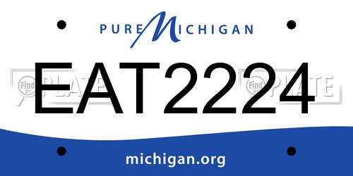 EAT2224 Michigan License Plate
