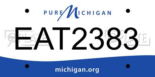 EAT2383 Michigan License Plate