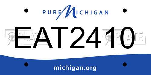 EAT2410 Michigan License Plate