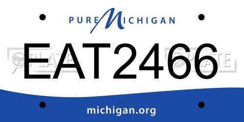 EAT2466 Michigan License Plate
