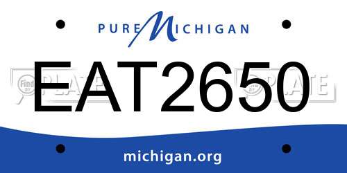EAT2650 Michigan License Plate