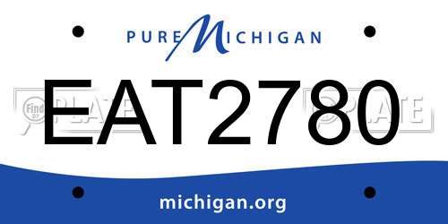 EAT2780 Michigan License Plate