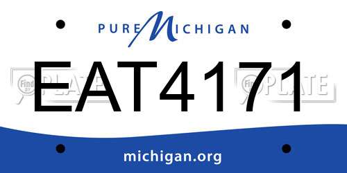 EAT4171 Michigan License Plate