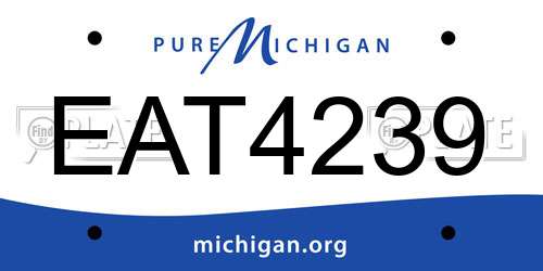 EAT4239 Michigan License Plate