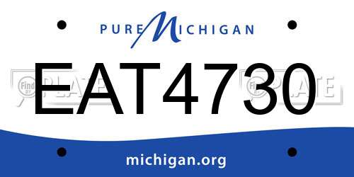 EAT4730 Michigan License Plate
