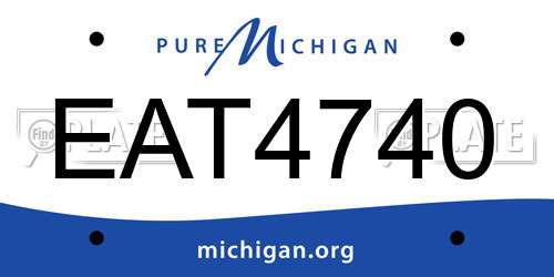 EAT4740 Michigan License Plate