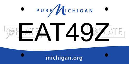 EAT49Z Michigan License Plate