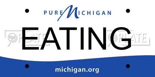 EATING Michigan License Plate