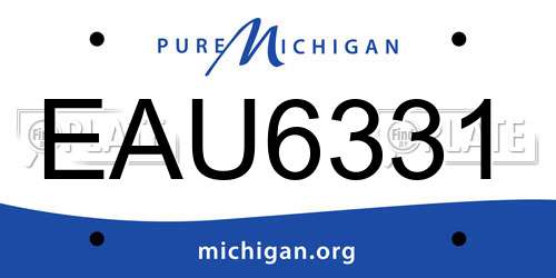 EAU6331 Michigan License Plate