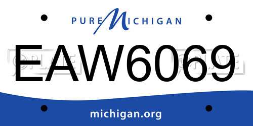 EAW6069 Michigan License Plate