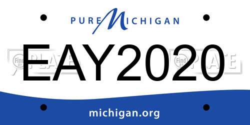 EAY2020 Michigan License Plate