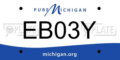 EB03Y Michigan License Plate