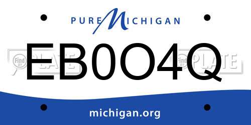 EB0O4Q Michigan License Plate