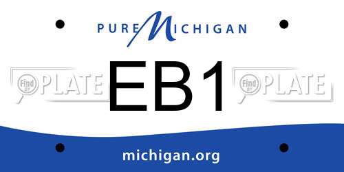 EB1 Michigan License Plate