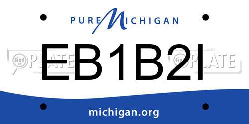 EB1B2I Michigan License Plate