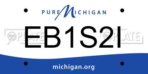 EB1S2I Michigan License Plate