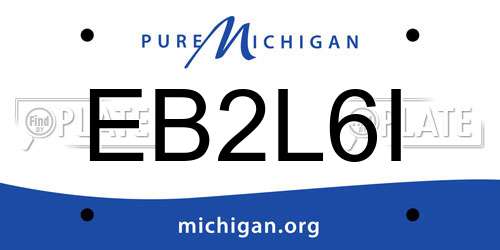 EB2L6I Michigan License Plate