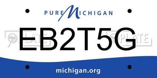 EB2T5G Michigan License Plate