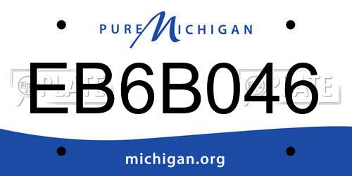 EB6B046 Michigan License Plate