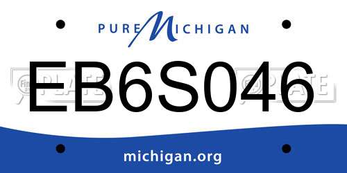 EB6S046 Michigan License Plate