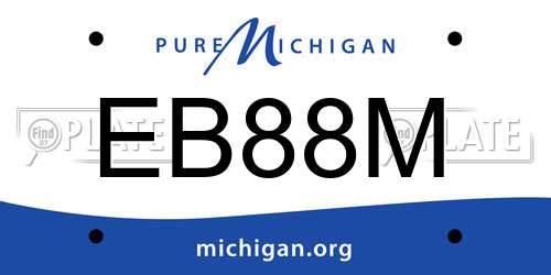 EB88M Michigan License Plate