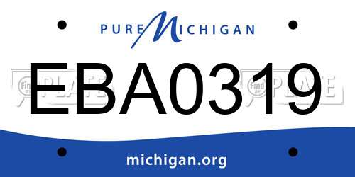 EBA0319 Michigan License Plate