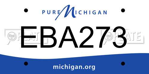 EBA273 Michigan License Plate