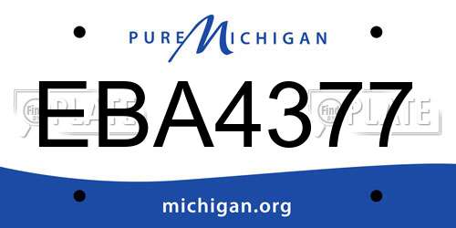 EBA4377 Michigan License Plate