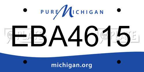 EBA4615 Michigan License Plate