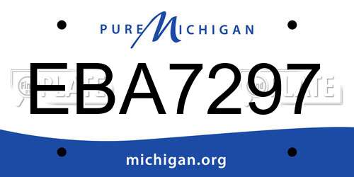 EBA7297 Michigan License Plate