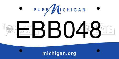 EBB048 Michigan License Plate