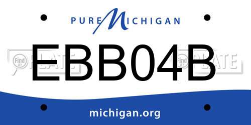 EBB04B Michigan License Plate