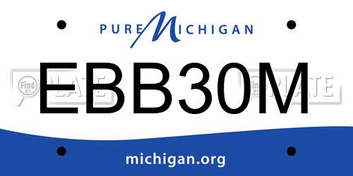 EBB30M Michigan License Plate