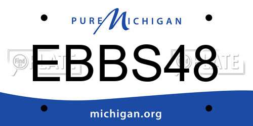 EBBS48 Michigan License Plate