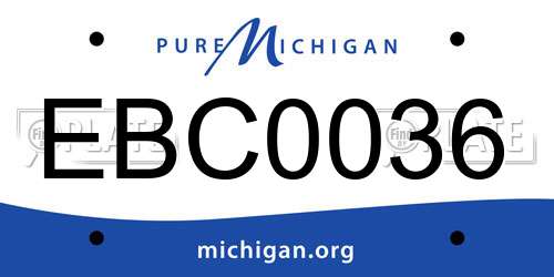 EBC0036 Michigan License Plate