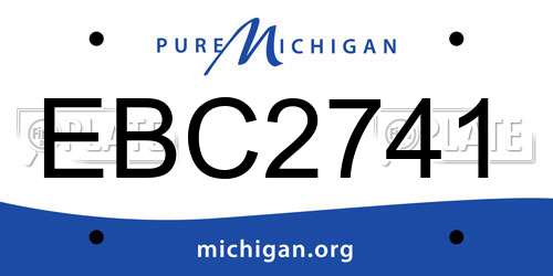 EBC2741 Michigan License Plate