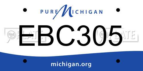 EBC305 Michigan License Plate