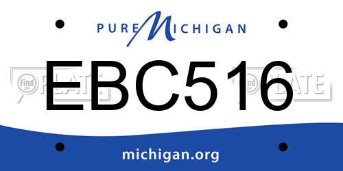 EBC516 Michigan License Plate