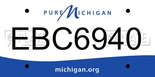 EBC6940 Michigan License Plate