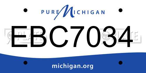 EBC7034 Michigan License Plate