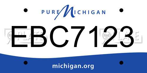 EBC7123 Michigan License Plate